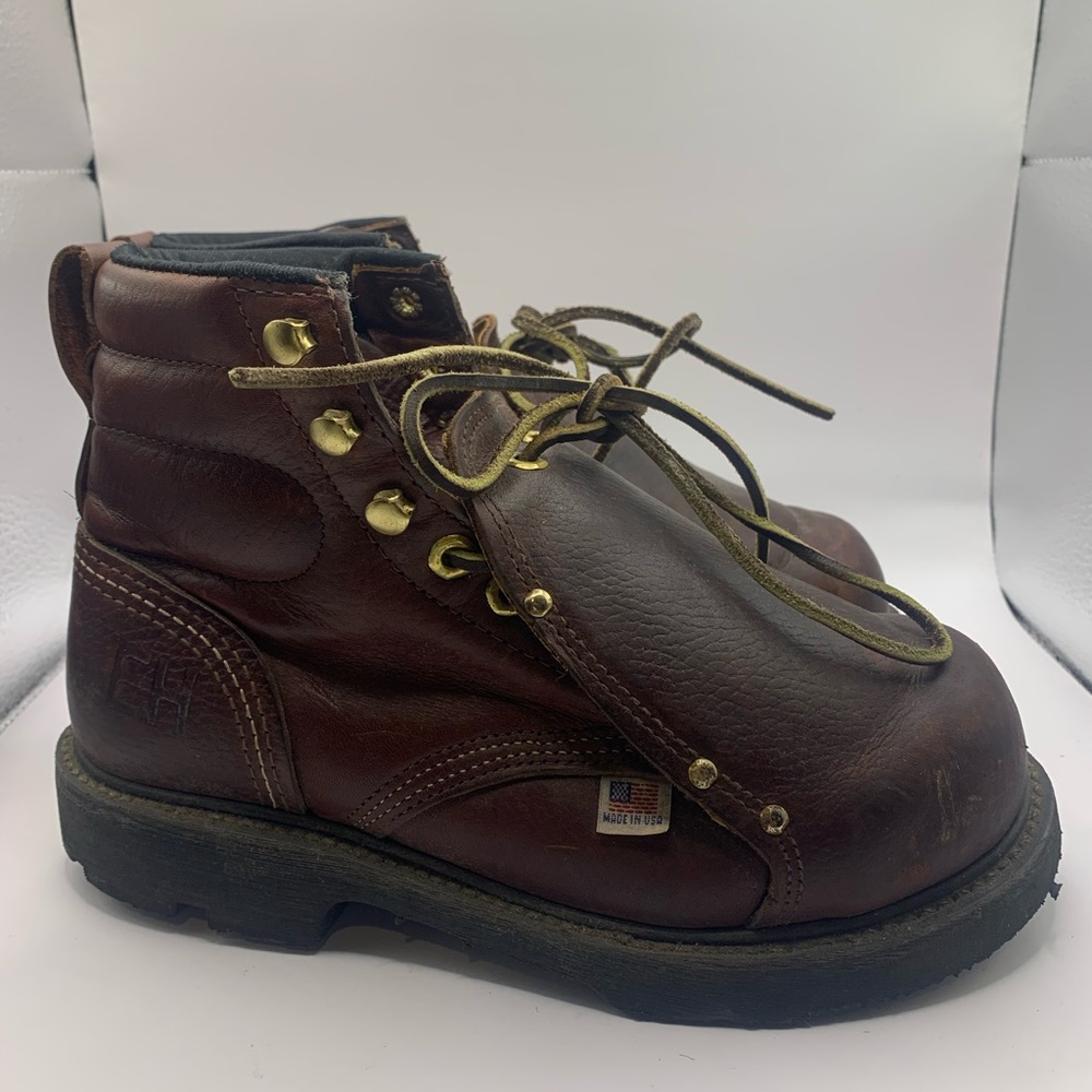 Carolina Men's Dark Brown Domestic MetGuard Boots - Steel Toe size 5.5 vibram